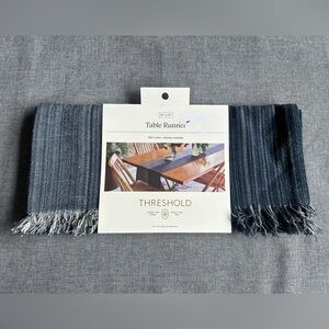 Threshold Blue Ombre Cotton Table Runner New